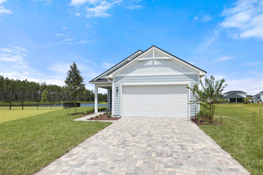 Representative exterior photo of a completed home built from the Venice by Riverside Homes in Mariposa at EverRange, Jacksonville, FL (Image 24).