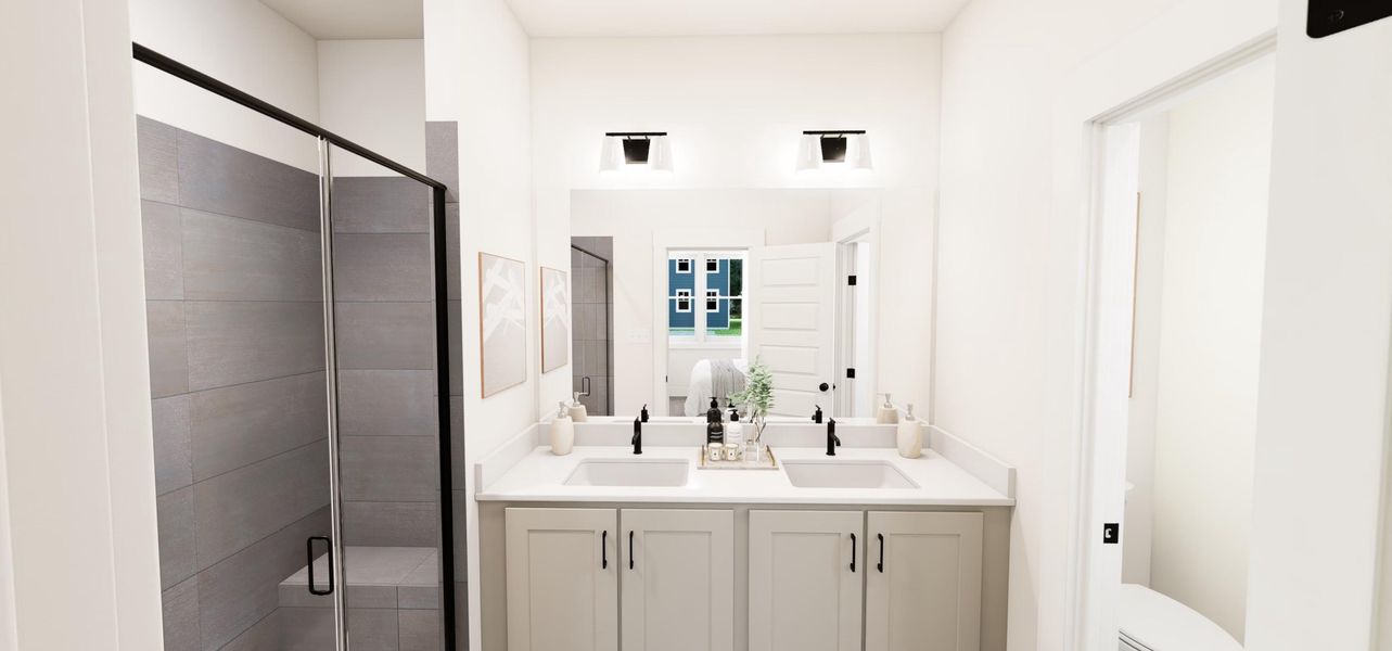 Representative furnished interior of a home built from the Warm as This by Garman Homes in Parc Northwest, Elon (Image 7).