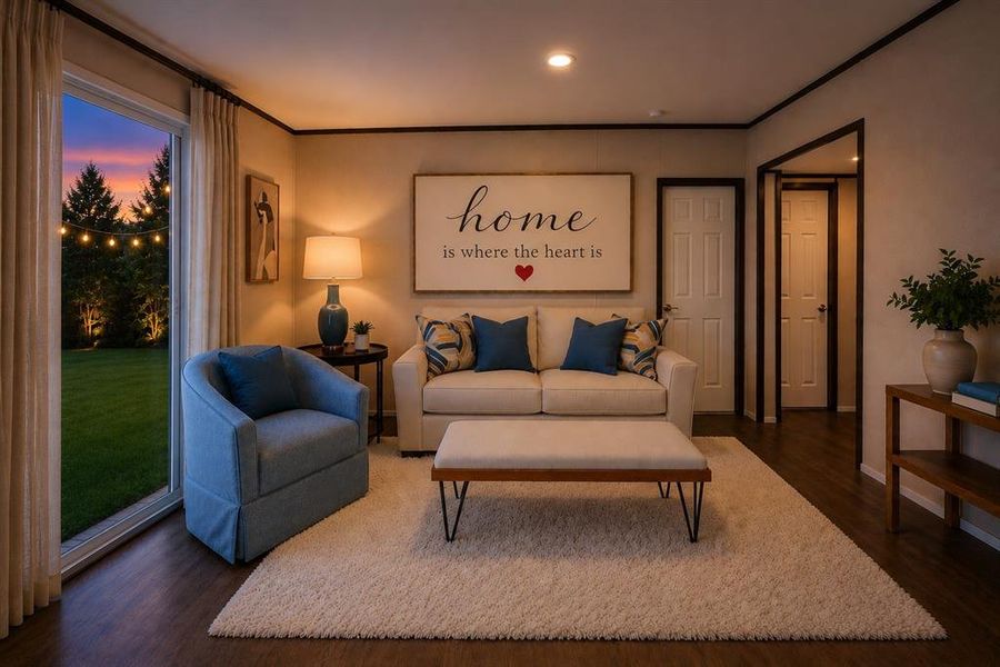 Furnished interior view inside a new home in , Springtown (Image 9).