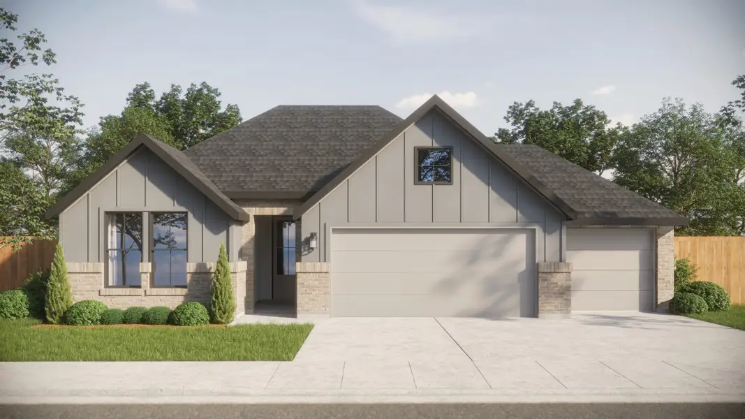 Representative exterior photo of a completed home built from the Edgewood by Graham Hart Home Builder in Bear Ridge, Burleson, TX (Image 2). Representative exterior photo of a completed home built from the Edgewood by Graham Hart Home Builder in Bear Ridge, Burleson, TX (Image 2).