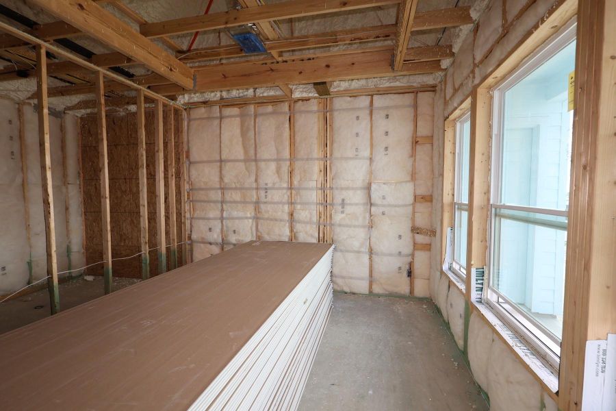 In-progress construction of a new home in Bridgeland Central: Emerald Heights - Enclave Row Collection, Cypress, TX (Image 10).