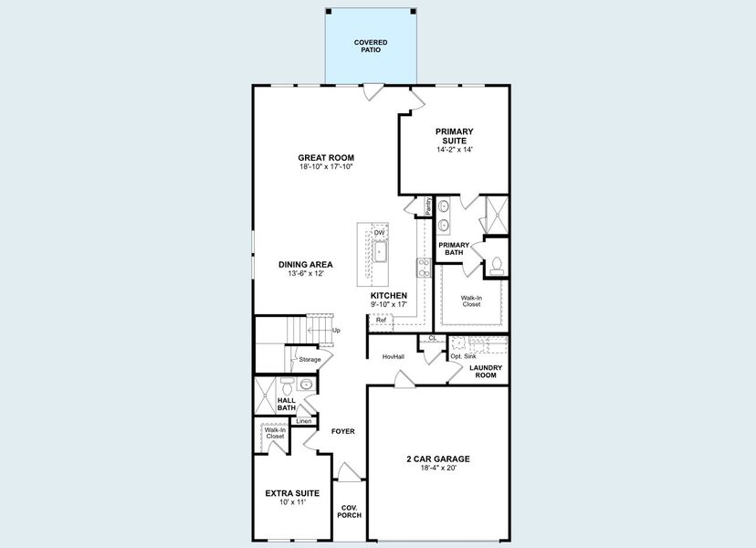 2D floor plan layout of this home in Aspire at Noble Ridge, Howe, TX (Image 6). 2D floor plan layout of this home in Aspire at Noble Ridge, Howe, TX (Image 6).