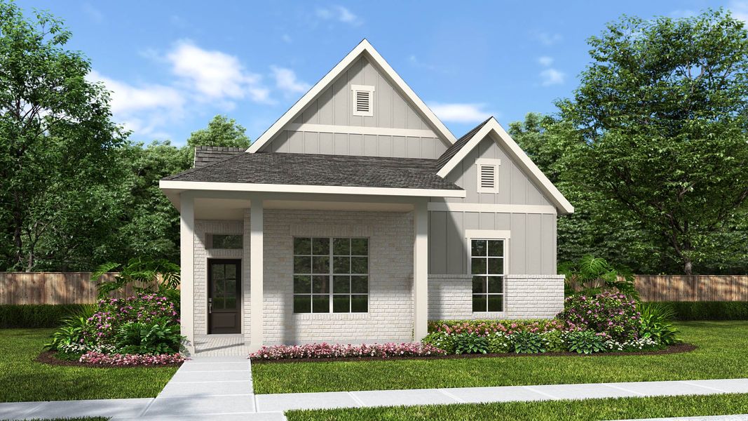 Representative exterior photo of a completed home built from the 1561W by Perry Homes in Avondale 40', Fate, TX (Image 6). Representative exterior photo of a completed home built from the 1561W by Perry Homes in Avondale 40', Fate, TX (Image 6).