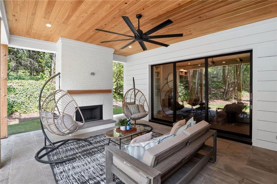 Exterior details and patio area of a home in , Atlanta (Image 3).