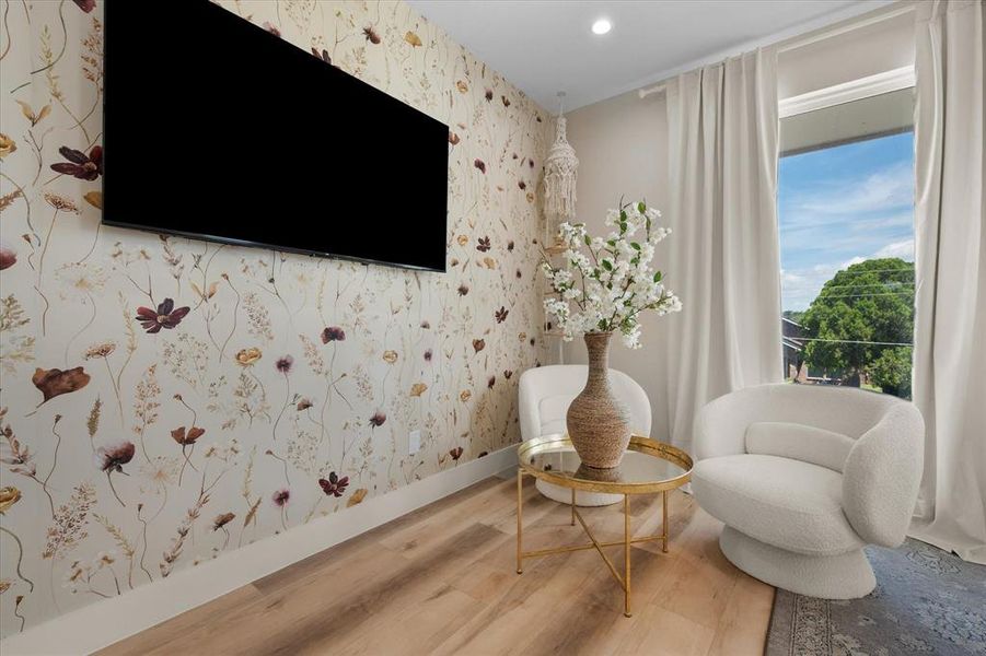 Furnished interior view inside a new home in , Dallas (Image 11). Furnished interior view inside a new home in , Dallas (Image 11).