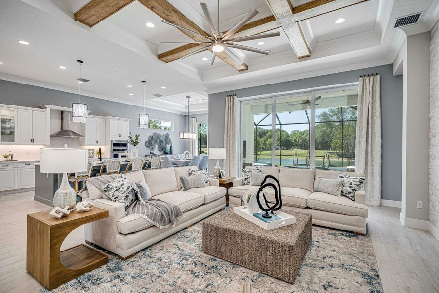 Furnished interior view inside a new home in Lucaya Pointe, Vero Beach (Image 15).