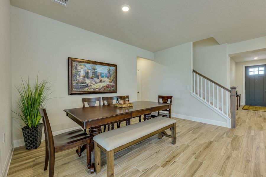 Spacious dining area