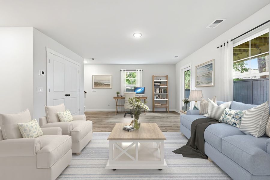 Furnished interior view inside a new home in Rhetts Cove, Johns Island (Image 3).