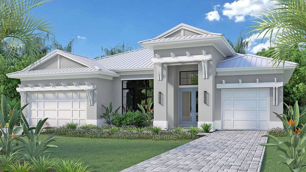 2D floor plan layout for the Keenan by GHO Homes in Tesoro Club, Port St. Lucie, FL (Image 119).