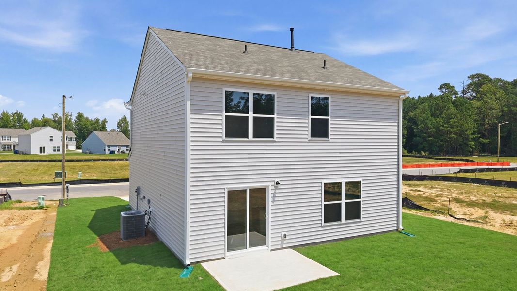 Exterior details and patio area of a home in Jetstream Park, Wilson (Image 3).