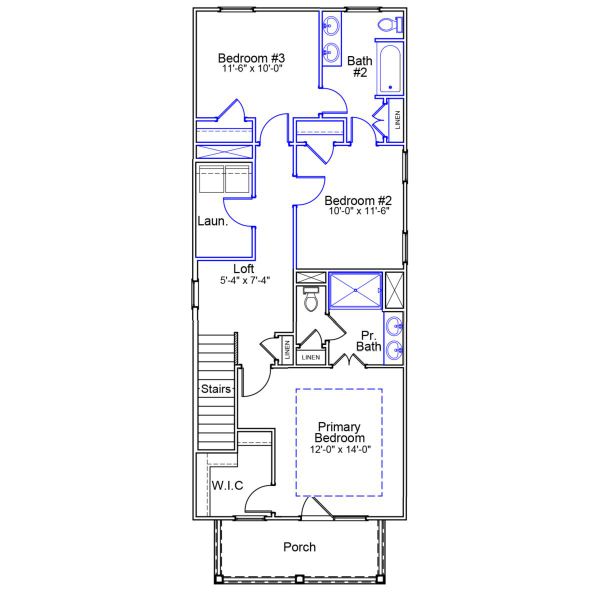 2D floor plan layout of this home in Renaissance at White Oak, Garner, NC (Image 6).