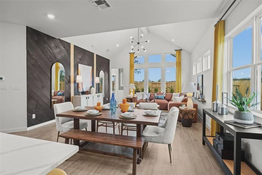 Representative furnished interior of a home built from the Dayton by Chesmar Homes in Wildrye 45', Waller (Image 6).