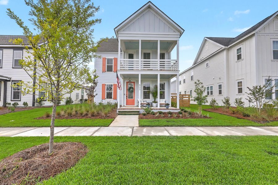 Front exterior of a new home in , Summerville, SC, highlighting curb appeal (Image 1). Front exterior of a new home in , Summerville, SC, highlighting curb appeal (Image 1).