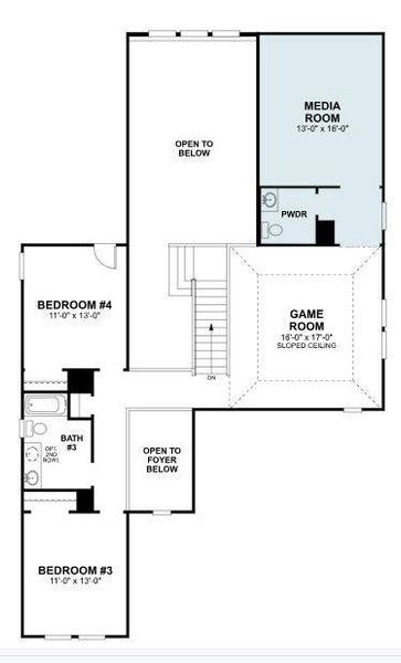 2D floor plan layout of this home in Aster Park, McKinney, TX (Image 4).