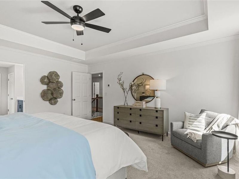 Furnished interior view inside a new home in Wehunt Meadows, Hoschton (Image 49).