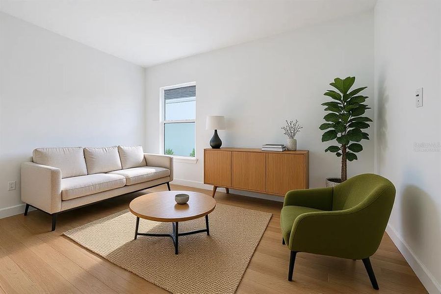 Furnished interior view inside a new home in Esplanade at Skye Ranch, Sarasota (Image 12).