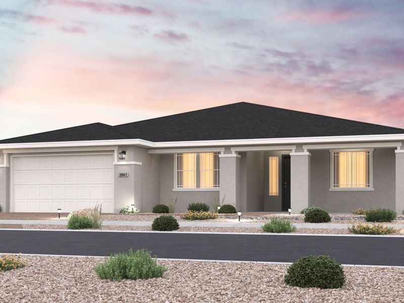 Representative exterior photo of a completed home built from the The Sunrise II by Davidson Homes LLC in Westwood, Prescott, AZ (Image 7). Representative exterior photo of a completed home built from the The Sunrise II by Davidson Homes LLC in Westwood, Prescott, AZ (Image 7).