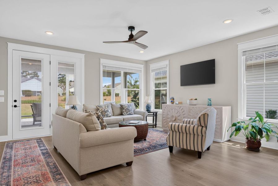 Furnished interior view inside a new home in K. Hovnanian's® Four Seasons at Lakes of Cane Bay, Summerville (Image 8).