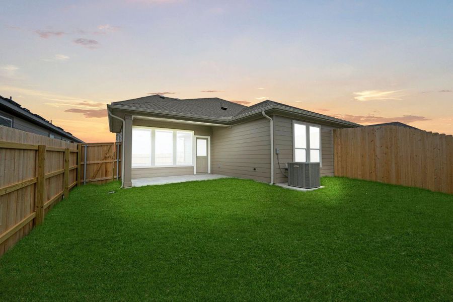 Rear of Home and Private Backyard