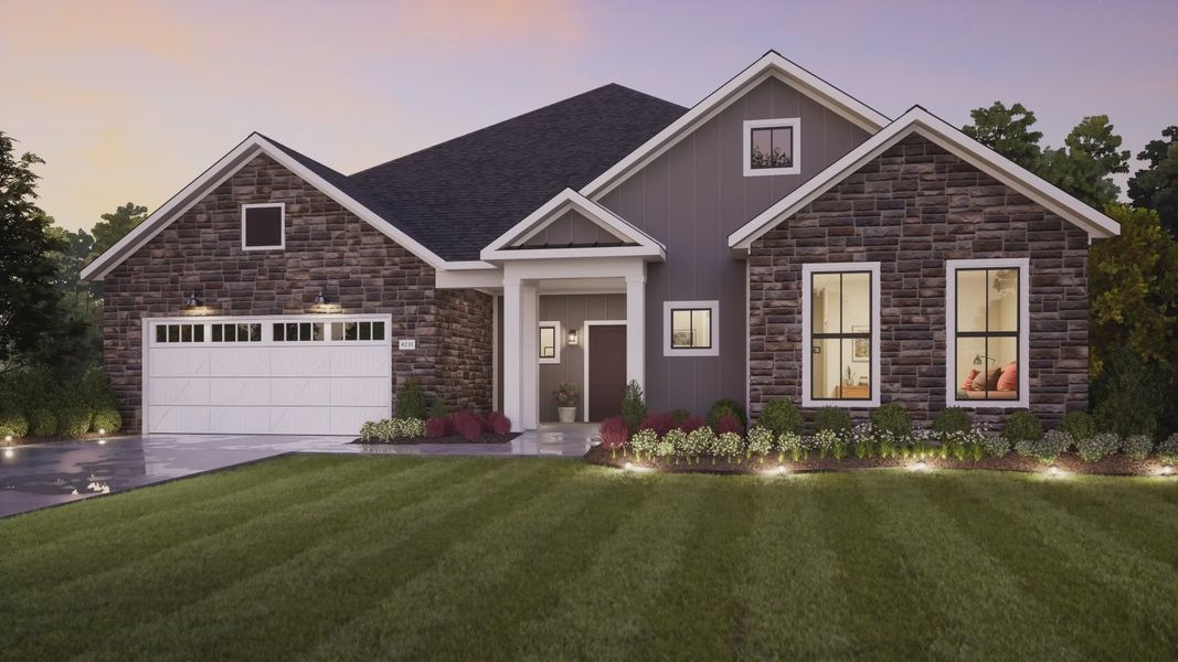 Representative exterior photo of a completed home built from the Provenance by Epcon Communities in The Courtyards at Holly Springs, Canton, GA (Image 28). Representative exterior photo of a completed home built from the Provenance by Epcon Communities in The Courtyards at Holly Springs, Canton, GA (Image 28).