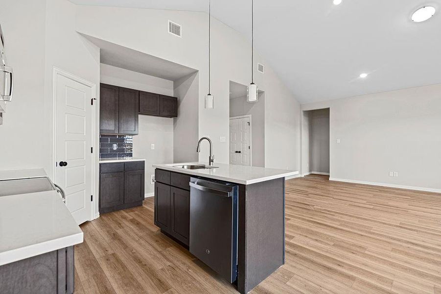 Furnished interior view inside a new home in Trails of Fossil Creek, Fort Worth (Image 6).