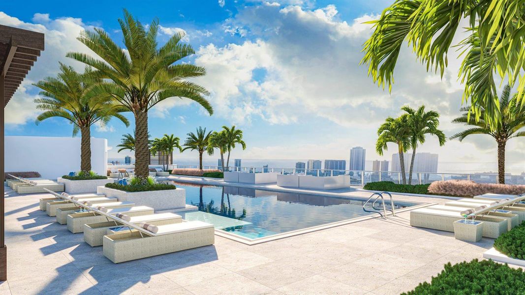 Rooftop Pool Rendering Rooftop Pool Rendering
