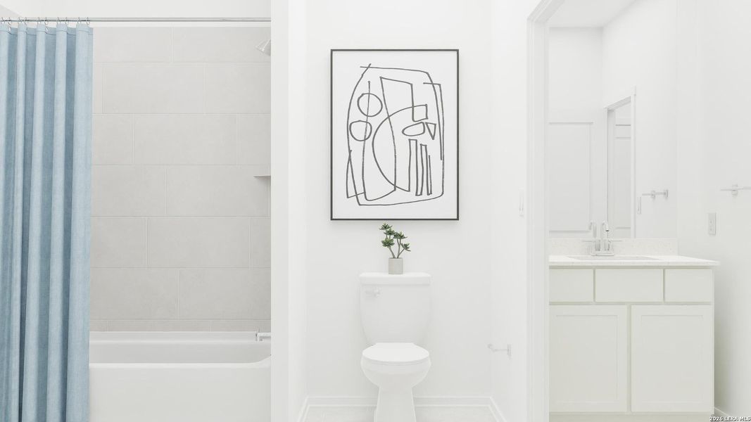 Furnished interior view inside a new home in Gatehouse, New Braunfels (Image 7).