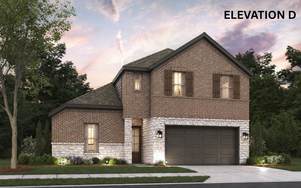 Representative exterior photo of a completed home built from the Hartford by Cambridge Homes in Ribbonwood, Aubrey, TX (Image 19).