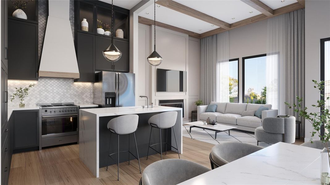 Furnished interior view inside a new home in , Houston (Image 4).