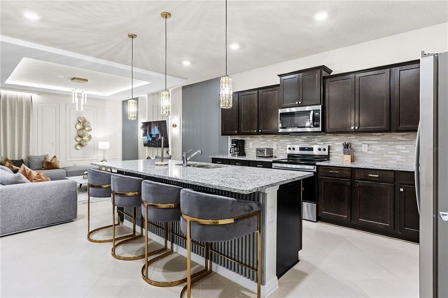 Furnished interior view inside a new home in , Clermont (Image 6). Furnished interior view inside a new home in , Clermont (Image 6).