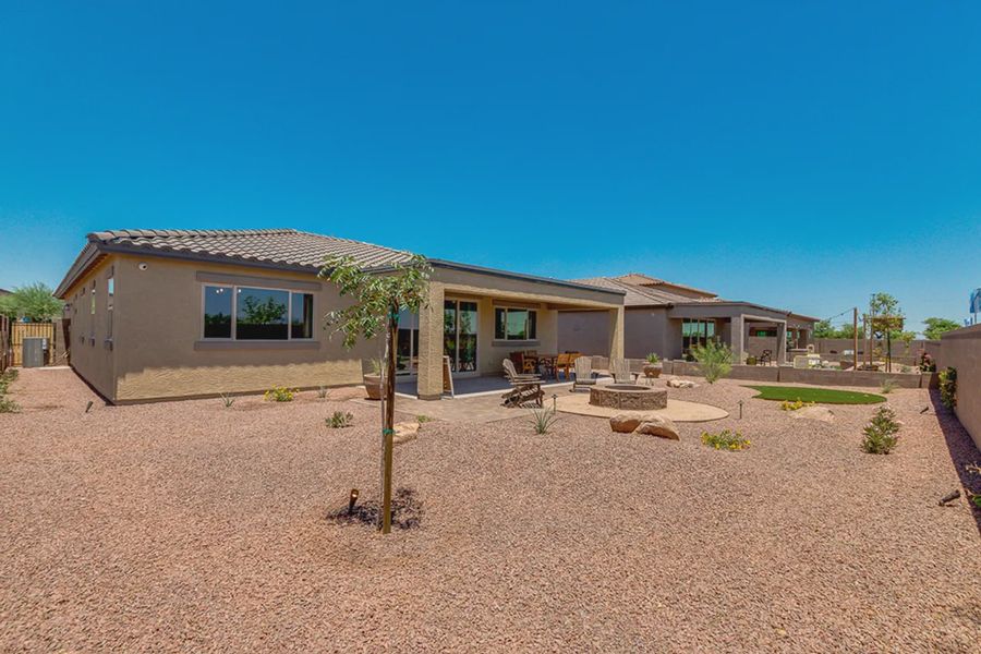 Exterior details and patio area of a home in Forté at Granite Vista, Waddell (Image 3).