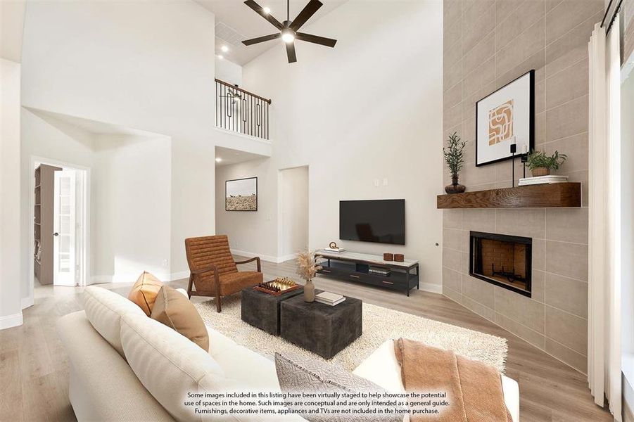 Furnished interior view inside a new home in Woodstone, Providence Village (Image 19).