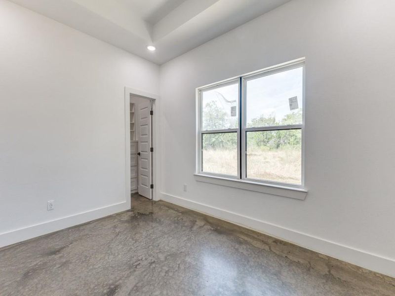 Bedroom with 2 walk in closets.