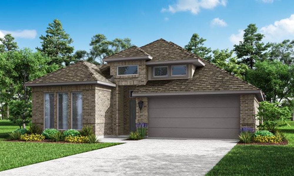 Front exterior of a new home in Park Hills, Rockwall, TX, highlighting curb appeal (Image 1). Front exterior of a new home in Park Hills, Rockwall, TX, highlighting curb appeal (Image 1).