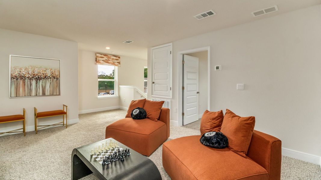 Furnished interior view inside a new home in Magnolia at the Bluffs Phase 3, Freeport (Image 19).