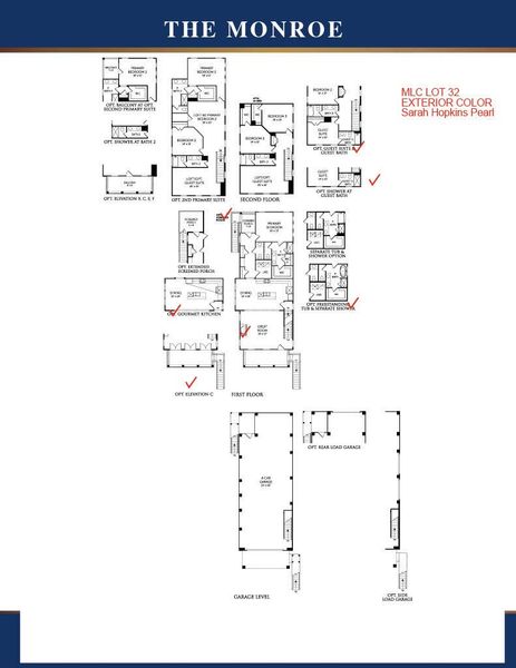 2D floor plan layout of this home in Miller's Crossing, Johns Island, SC (Image 3).