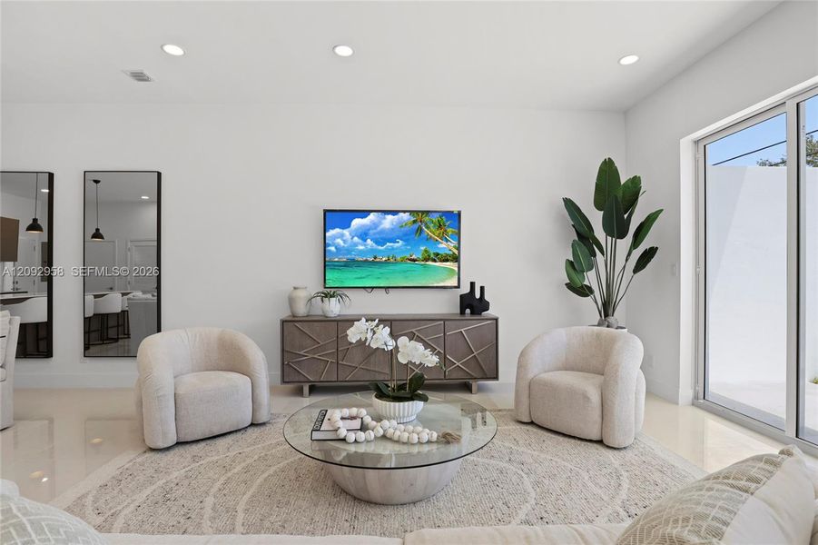 Furnished interior view inside a new home in , Fort Lauderdale (Image 14). Furnished interior view inside a new home in , Fort Lauderdale (Image 14).