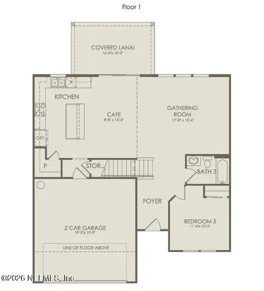 2D floor plan layout of this home in Hyland Trail, Green Cove Springs, FL (Image 3).