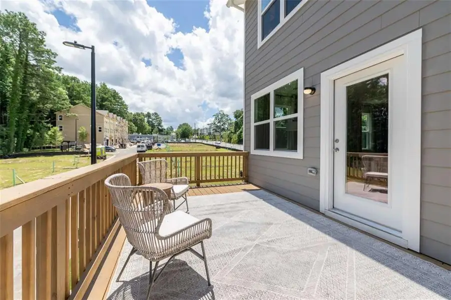 Exterior details and patio area of a home in Benteen Reserve, Atlanta (Image 2). Exterior details and patio area of a home in Benteen Reserve, Atlanta (Image 2).