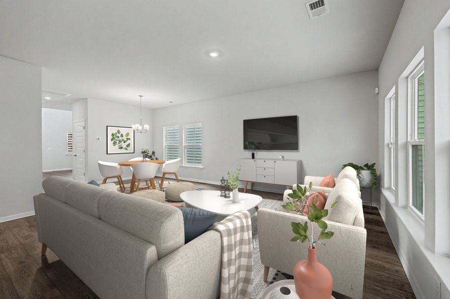 Furnished interior view inside a new home in , Summerville (Image 7).