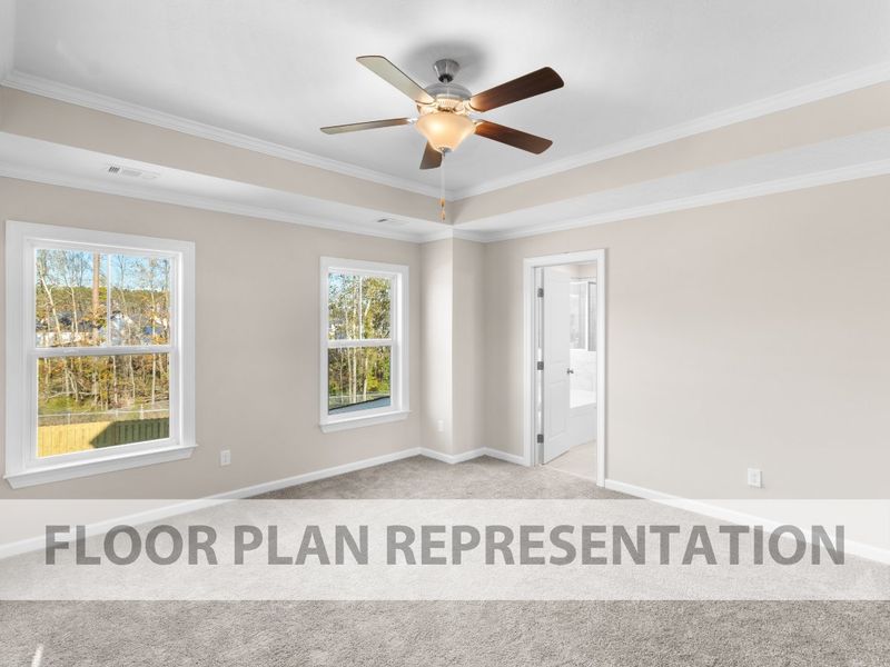 Primary Bedroom | Bradford II Plan by Ivey Homes