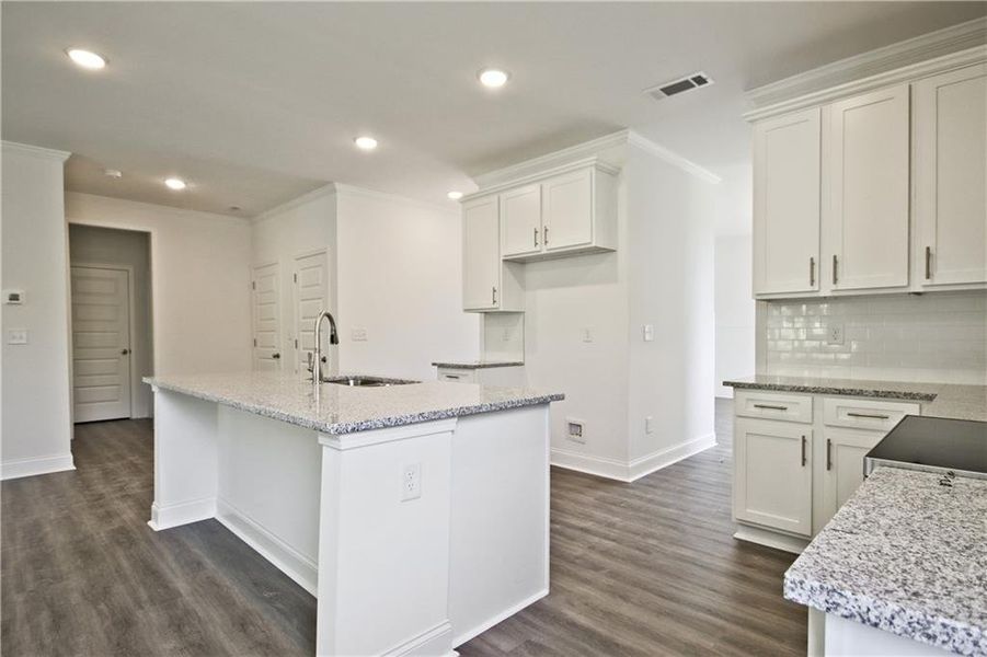 Furnished interior view inside a new home in Clark Farms, Flowery Branch (Image 5). Furnished interior view inside a new home in Clark Farms, Flowery Branch (Image 5).