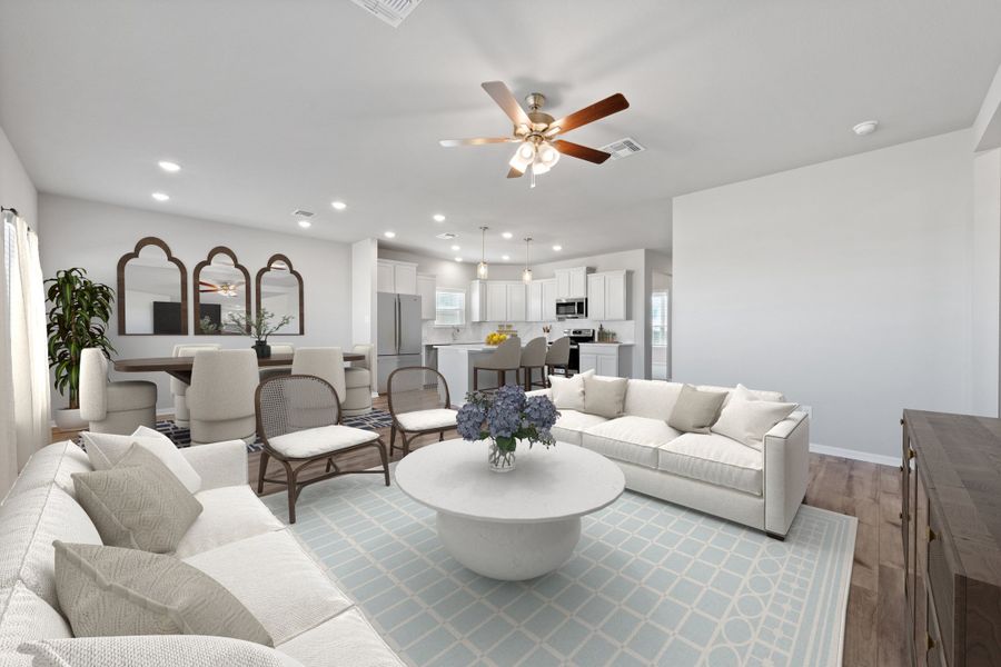 Representative furnished interior of a home built from the Aiden by Omega Builders in North Point, Temple (Image 6). Representative furnished interior of a home built from the Aiden by Omega Builders in North Point, Temple (Image 6).
