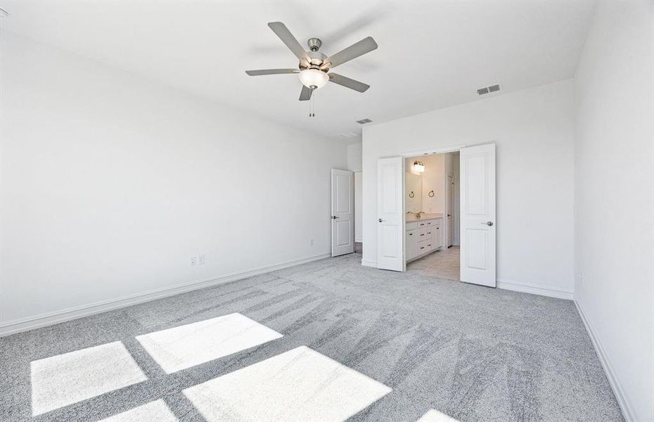 Oversized owner's suite showcases with ample closet space Oversized owner's suite showcases with ample closet space