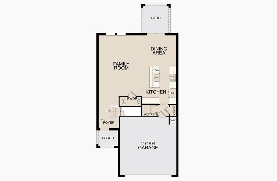 2D floor plan layout for the Discovery by Starlight Homes in Pelham Square, Deland, FL (Image 2). 2D floor plan layout for the Discovery by Starlight Homes in Pelham Square, Deland, FL (Image 2).
