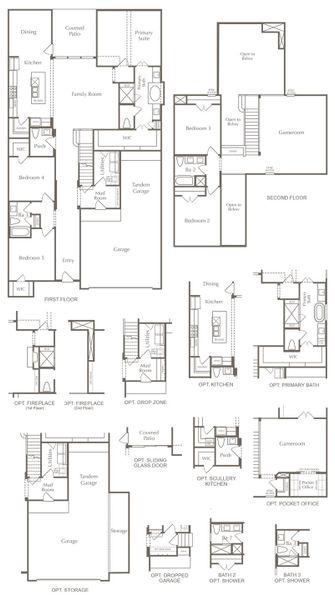 2D floor plan layout for the Mesquite by Milestone Community Builders in Sauls Ranch, Round Rock, TX (Image 3). 2D floor plan layout for the Mesquite by Milestone Community Builders in Sauls Ranch, Round Rock, TX (Image 3).