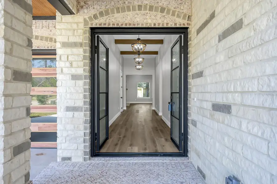 Double glass entry doors
