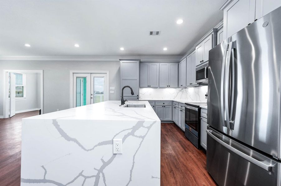 Furnished interior view inside a new home in , Galveston (Image 10). Furnished interior view inside a new home in , Galveston (Image 10).