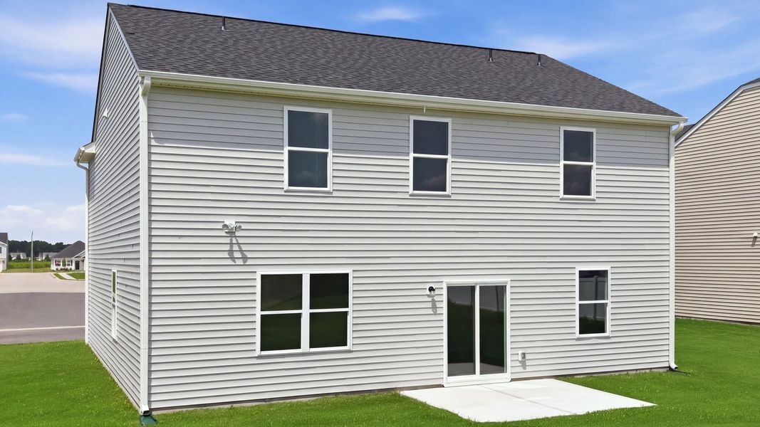 Exterior details and patio area of a home in East Ridge, Ayden (Image 21).