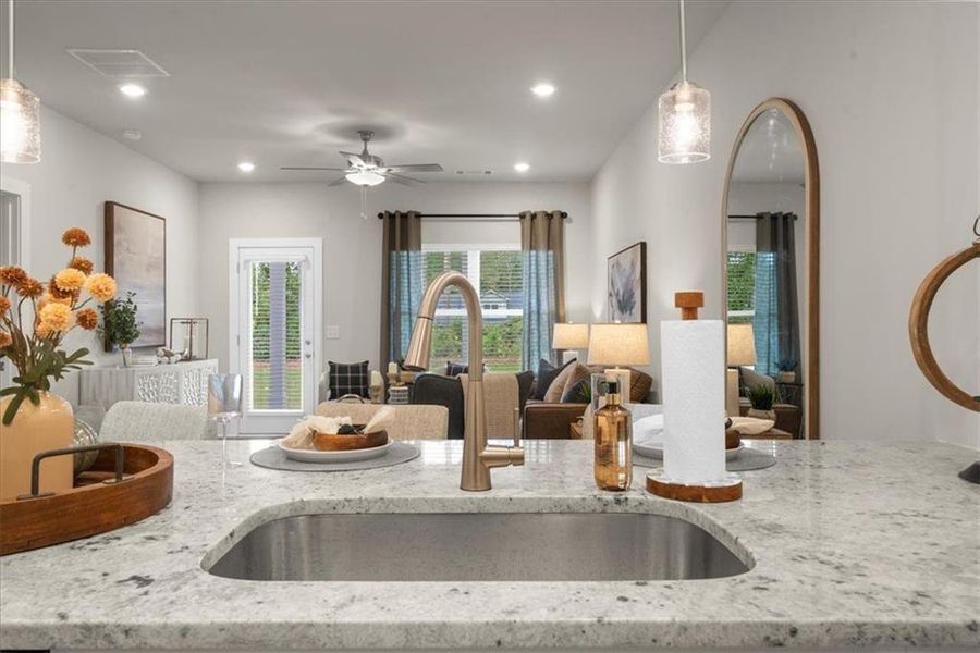 Furnished interior view inside a new home in , Dawsonville (Image 9).